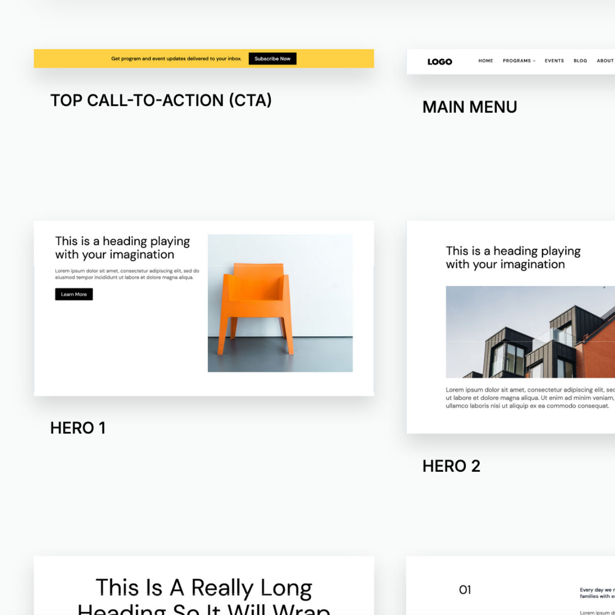 Reusable Section Layouts | Flawless Templates